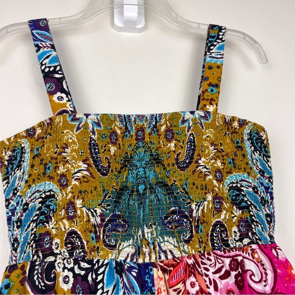 Anthropologie Sleeveless Piper Printed Tropical Wide Leg Jumpsuit - Picture 6 of 7